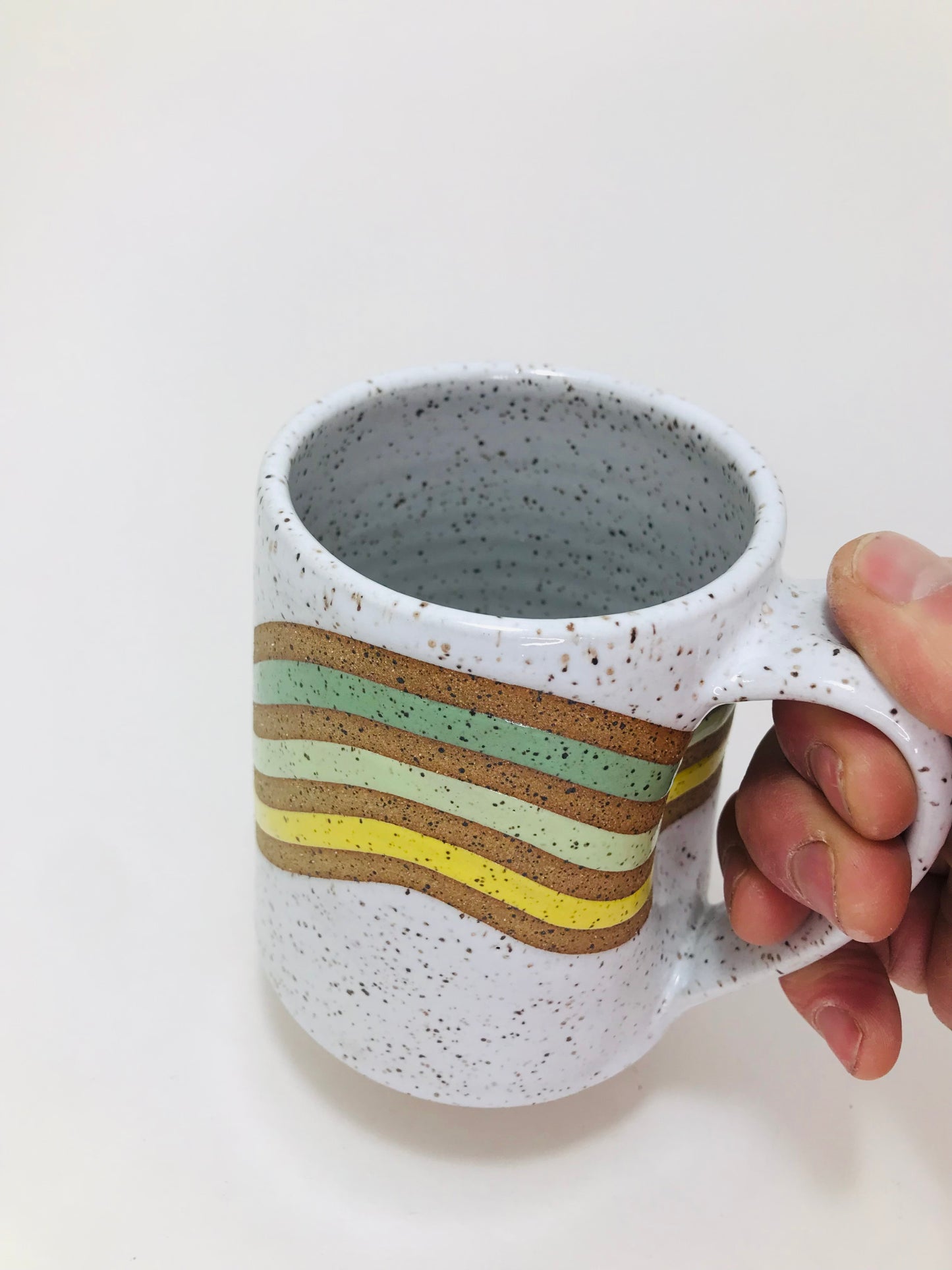 Large colored lines mug #100