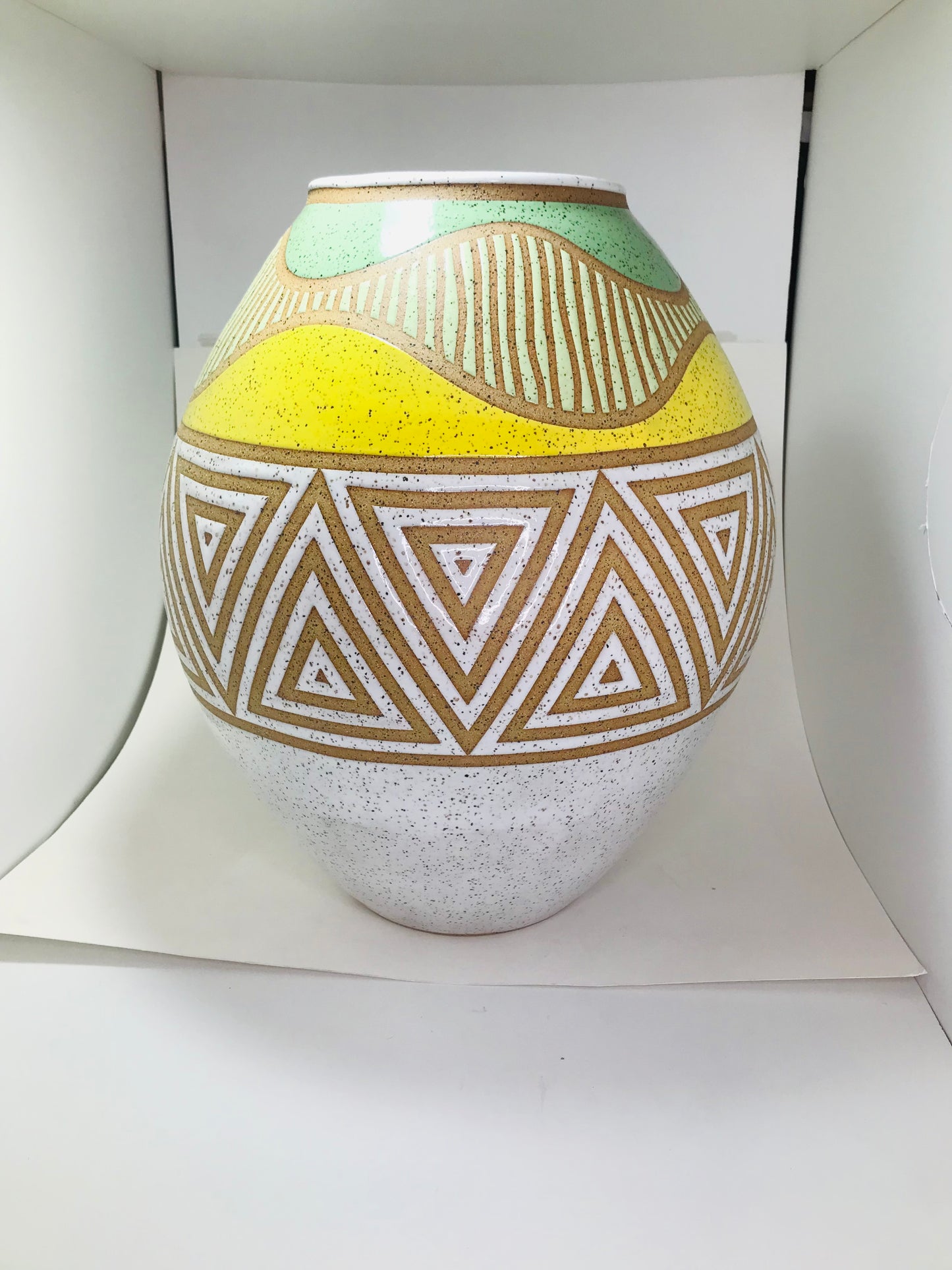 Large Line Design Vase #219