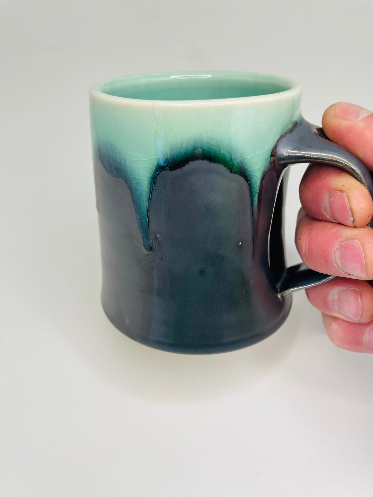 Water Over Metal Mug