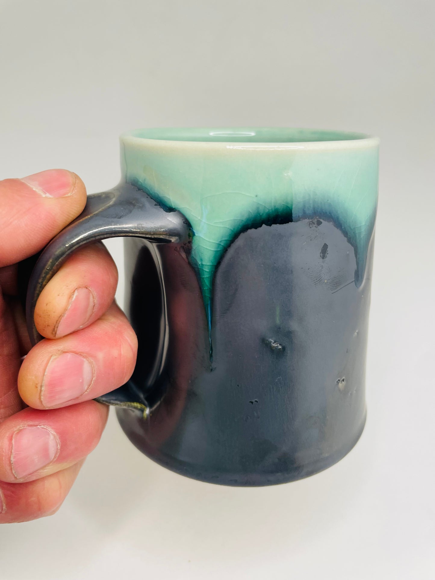 Water Over Metal Mug