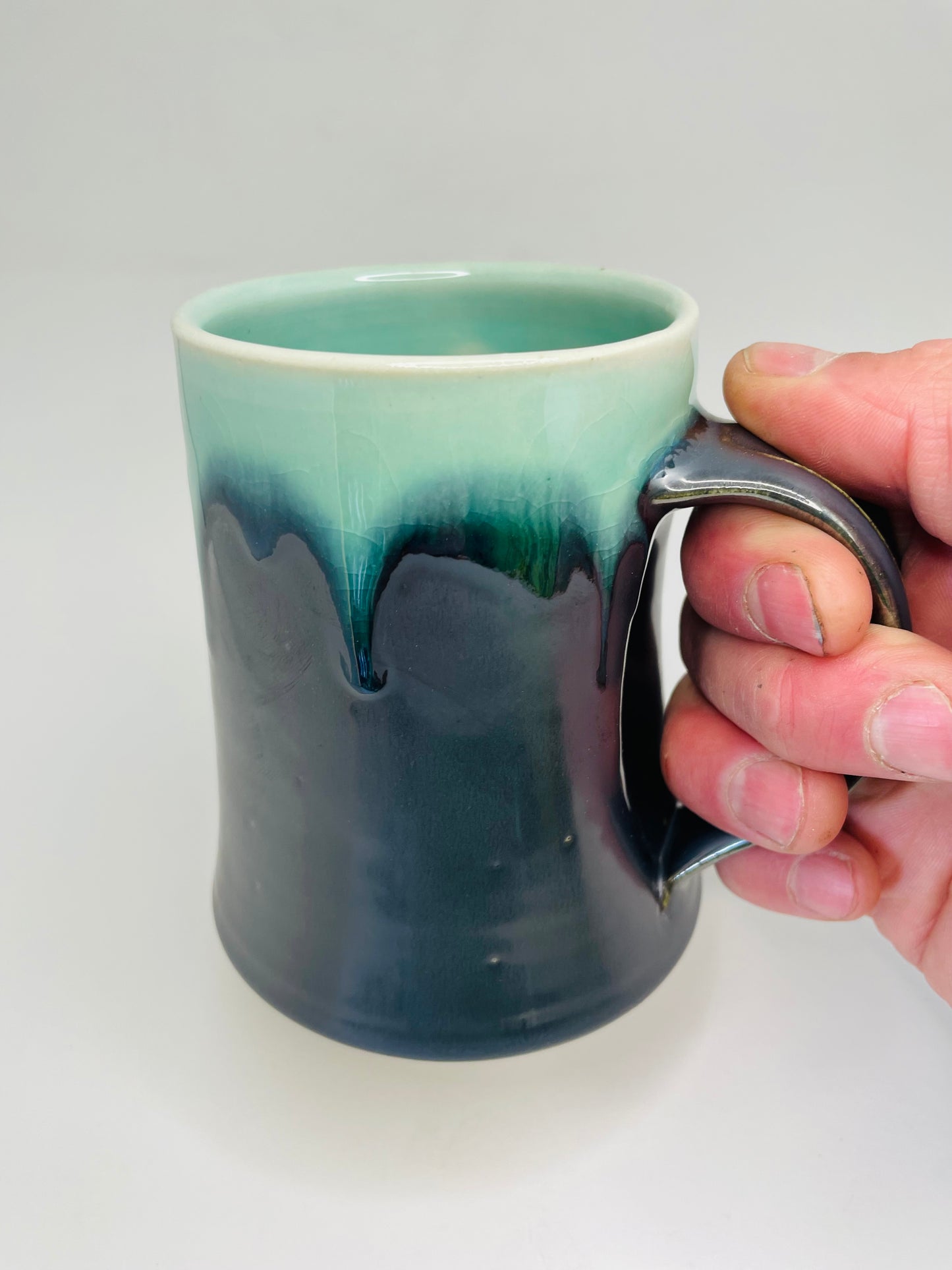 Water Over Metal Mug