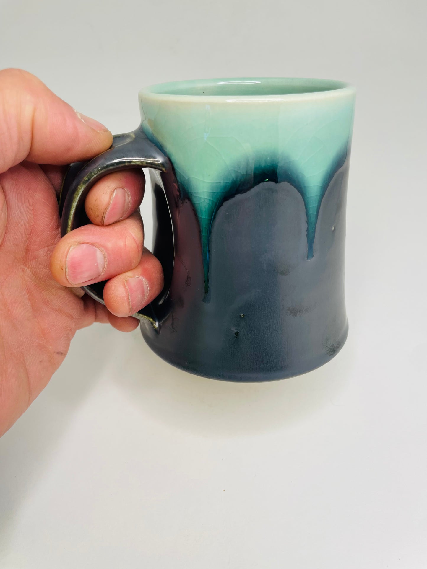 Water Over Metal Mug