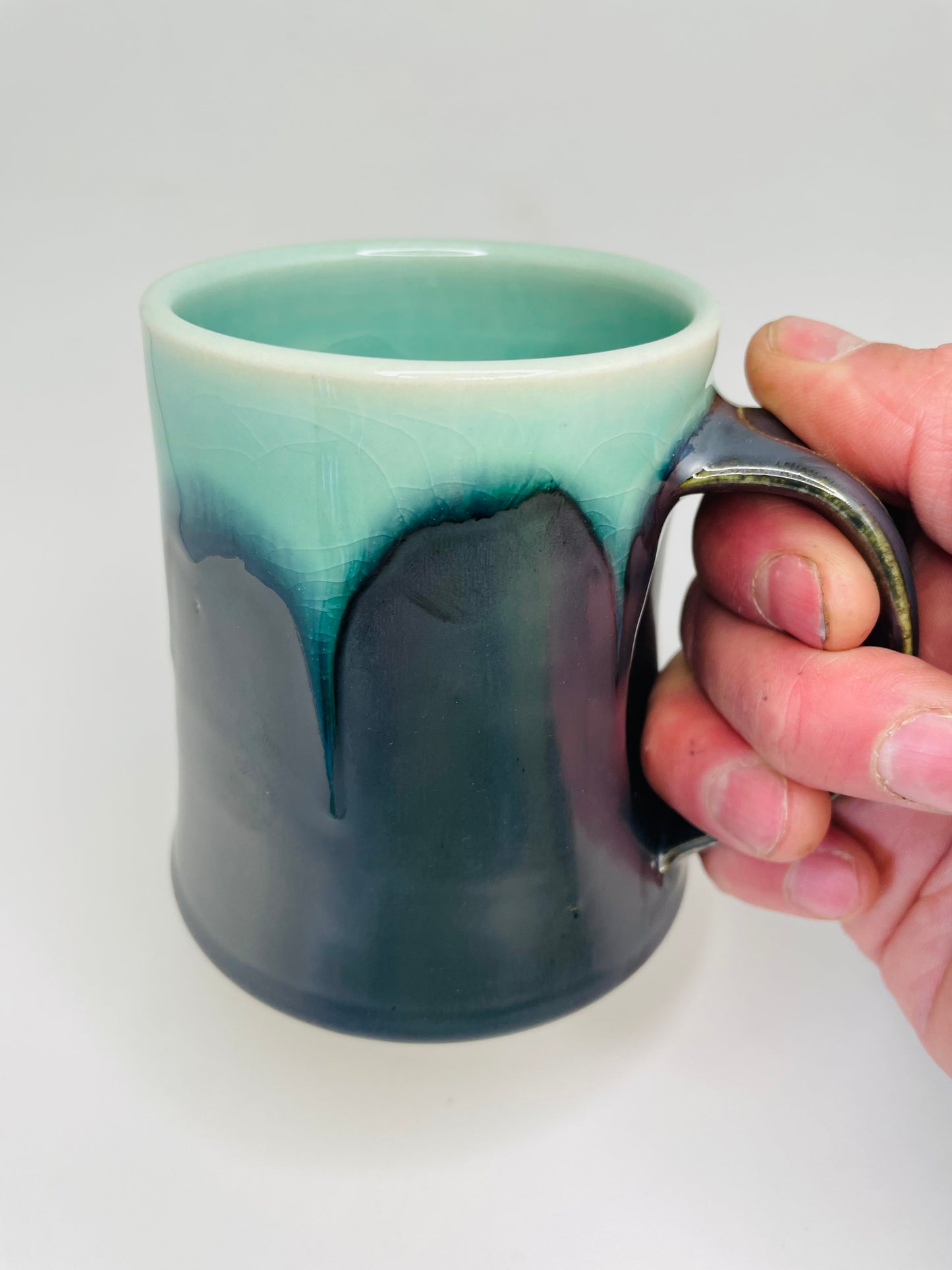 Water Over Metal Mug