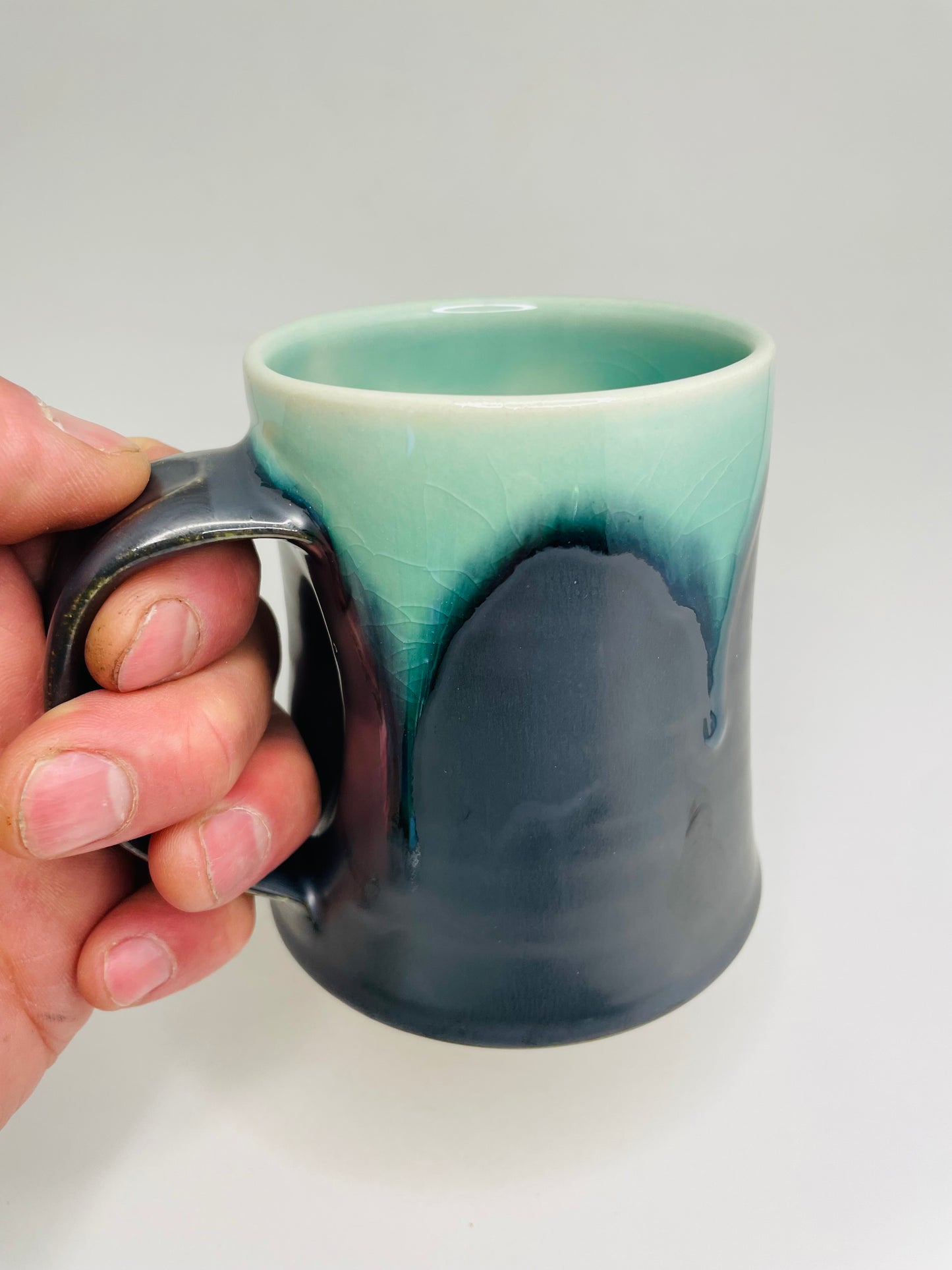 Water Over Metal Mug